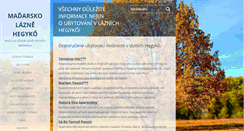Desktop Screenshot of lazne-hegyko.cz